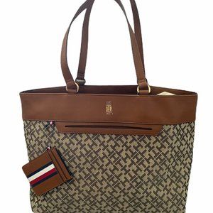 Tommy Hilfiger Beige/Brown Women tote Bag